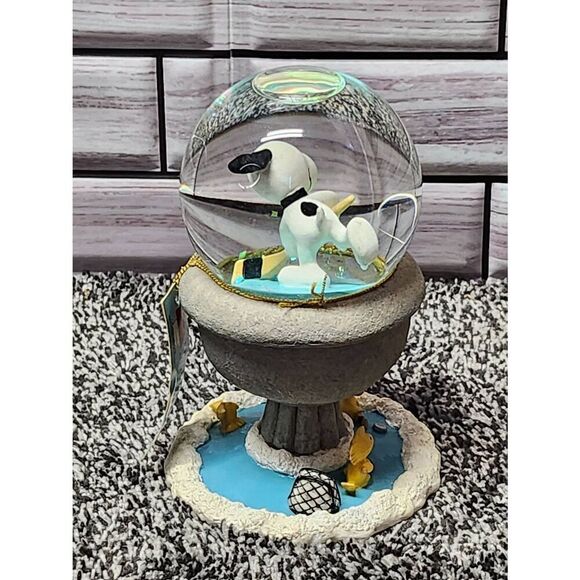 Peanuts Snoopy Water Snow Globe Figure WESTLAND Ice hockey - Picture 3 of 7